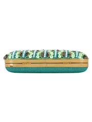 Adorn Embelished Faux Silk Fabric Clutch