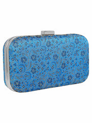 Tulle Printed Faux Silk Clutch