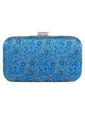Tulle Printed Faux Silk Clutch