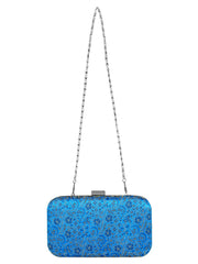 Tulle Printed Faux Silk Clutch