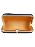 Adorn Embellished Faux Silk Clutch