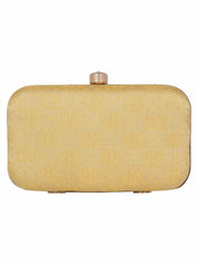 Adorn Embellished Faux Silk Clutch Beige & Multi