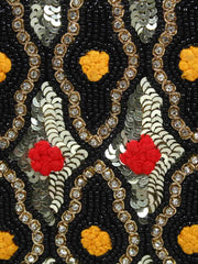 Adorn Embroidered & Embellished Faux Silk Clutch