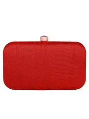 Adorn Embellished Faux Silk Clutch Multi