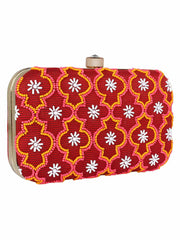Adorn Embellished Cotton Polyester Clutch
