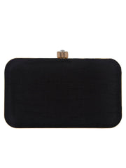Adorn Embellished Faux Silk Clutch