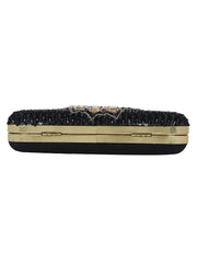Adorn Embellished Faux Silk Clutch