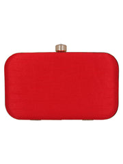 Adorn Embellished Faux Silk Clutch