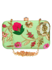 Adorn Embroidered & Embellished Silk Clutch