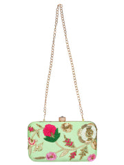 Adorn Embroidered & Embellished Silk Clutch