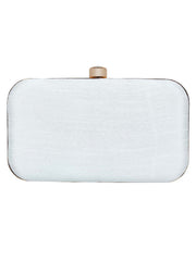 Adorn Embroidered & Embellished Faux Silk Clutch