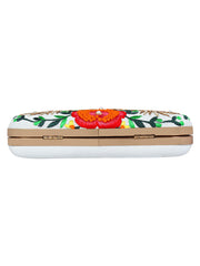 Adorn Embroidered & Embellished Faux Silk Clutch
