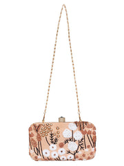 Adorn Embroidered & Embellished Faux Silk Clutch