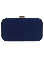 Adorn Embellished Faux Silk Clutch