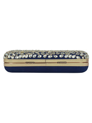 Adorn Embellished Faux Silk Clutch
