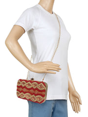 Adorn Embellished Cotton Polyester Clutch