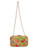 Adorn Embroidered & Embellished Faux Silk Clutch