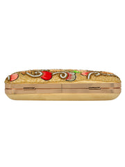 Adorn Embroidered & Embellished Faux Silk Clutch
