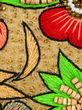 Adorn Embroidered & Embellished Faux Silk Clutch