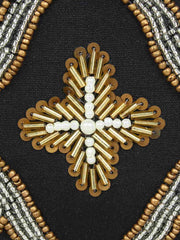 Adorn Embellished Faux Silk Clutch