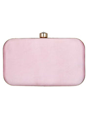 Adorn Embellished Faux Silk Clutch