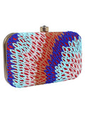 Adorn Embellished Faux Silk Clutch