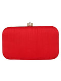 Adorn Embellished Faux Silk Clutch
