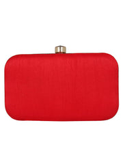 Adorn Embellished Faux Silk Clutch