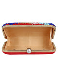 Adorn Embellished Faux Silk Clutch