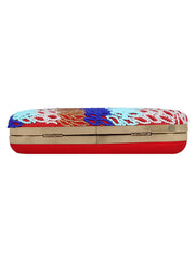 Adorn Embellished Faux Silk Clutch