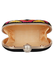Gala Embellished Faux Silk Clutch