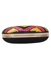 Gala Embellished Faux Silk Clutch