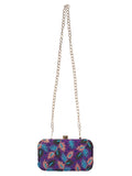 Adorn Embellished Faux Silk Clutch