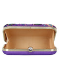 Adorn Embellished Faux Silk Clutch