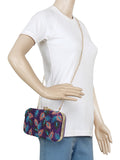Adorn Embellished Faux Silk Clutch