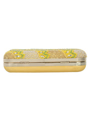 Adorn Embellished Faux Silk Clutch