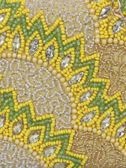 Adorn Embellished Faux Silk Clutch