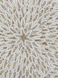 Pearl Embellished Faux Silk Clutch