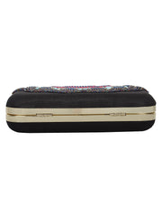 Adorn Embellished Faux Silk Clutch