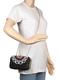 Adorn Embellished Faux Silk Clutch