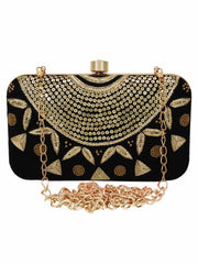 Adorn Embellished Velvet Clutch