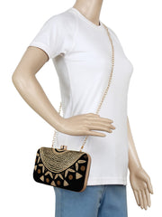 Adorn Embellished Velvet Clutch