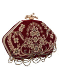 Glitz Embellished Velvet Clutch