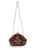 Glitz Embellished Velvet Clutch
