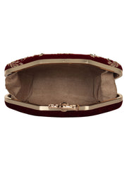 Glitz Embellished Velvet Clutch