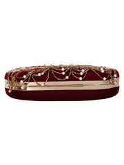 Glitz Embellished Velvet Clutch