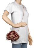 Glitz Embellished Velvet Clutch
