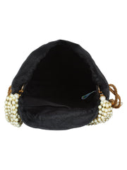Dazzle Embellished Faux Silk Potli