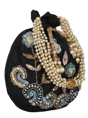 Dazzle Embellished Faux Silk Potli
