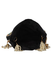 Dazzle Embellished Faux Silk Potli